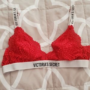 Victoria's Secret red lace bralette